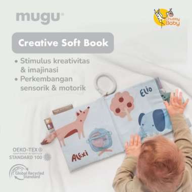 Mugu Creative Soft Book | Buku Mainan Bayi Anak 0-6 Bulan