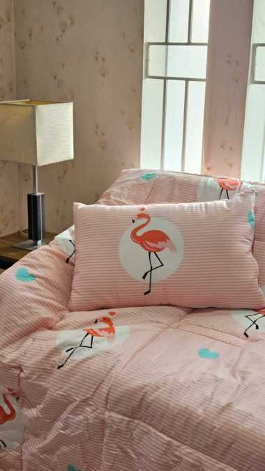BANTAL SELIMUT 2 IN 1 BALMUT BISA BUAT DEWASA DAN ANAK ANAK FLAMINGO
