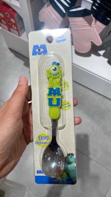 CUTLERIES SET PERALATAN MAKAN ANAK KARAKTER MONSTER INC JAMES SUMPIT