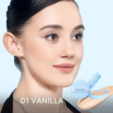 REFILL SKINTIFIC PERFECT STAY VELVET MATTE CUSHION BASE MAKEUP ALAS BEDAK PELEMBAB WAJAH 01 VANILLA