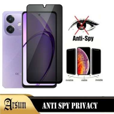 Tempered Glass Layar Privacy OPPO A3 NFC Terbaru Anti Gores Kaca Spy Full Cover Layar Ponsel OPPO A3