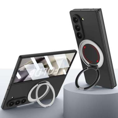 Case Samsung Galaxy Z Fold 6 Fold6 GKK Ultra Thin PC Ring Magsafe Magnetic Rotating Stand Screen Cov