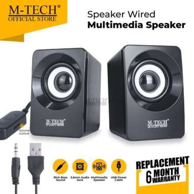 Speaker M-Tech Original Multimedia PC Komputer Laptop A2 Putih