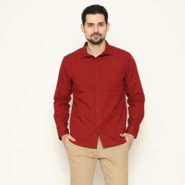 AMK Kemeja Pria Lengan Panjang SHS Igor L/S Maroon XXL