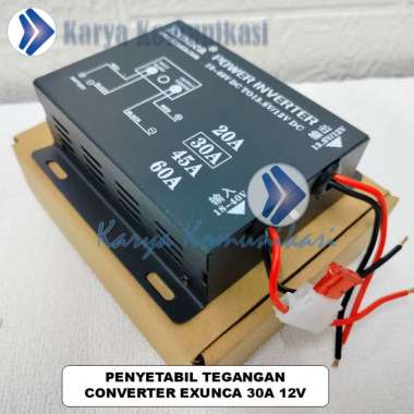 CONVERTER EXUNCA RADIO RIG 13.8V/12V 30A, PENYETABIL TEGANGAN 13,8V/12V 30A