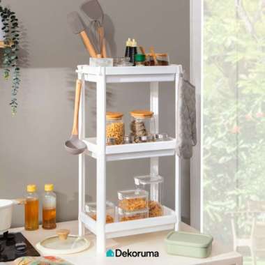 KANAWA Rak Dapur Susun 3 Tingkat / Rak Bumbu Dapur - White