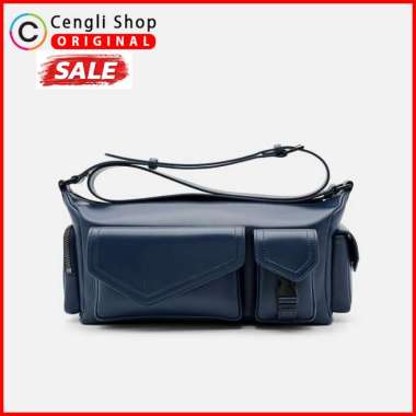 PEDRO TAS SELEMPANG PRIA ORIGINAL PEDRO SLING BAG ASLI ORI BRANDED TERBARU BIRU NAVY BLUE PM047