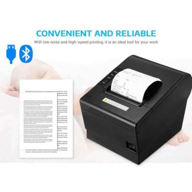 GOOJPRT Printer Bluetooth Mini Thermal Printer POS with USB Port 80mm JP80H-UB Printer Stiker Inkles