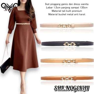 Sabuk wanita model cantol fashion baju dress wanita C1L-067 Murah Putih 110cm