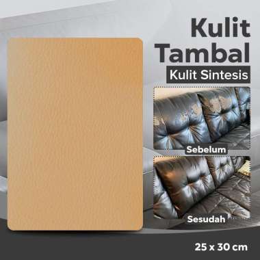 Tambal Kursi Kain Sofa Stiker Kulit Sintetis Leather Sticker Tas Lem Jok Motor Mobil Berperekat 25x3