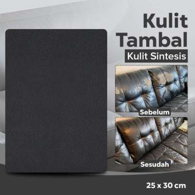 Tambal Kursi Kain Sofa Stiker Kulit Sintetis Leather Sticker Tas Lem Jok Motor Mobil Berperekat 25x3