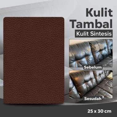 Tambal Kursi Kain Sofa Stiker Kulit Sintetis Leather Sticker Tas Lem Jok Motor Mobil Berperekat 25x3