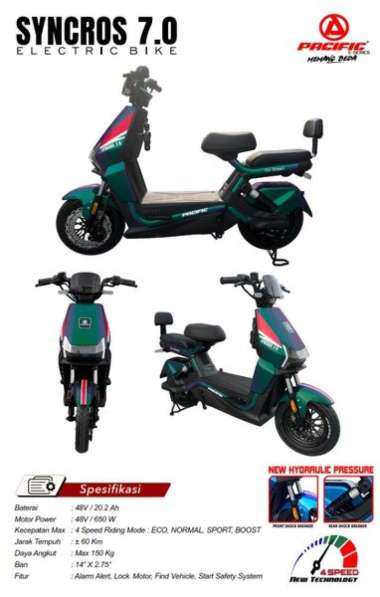 Sepeda Listrik Pacific Syncros 7.0 HIjau