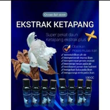 ekstrak ketapang 100 ml daun ketapang super untuk ikan cupang dll