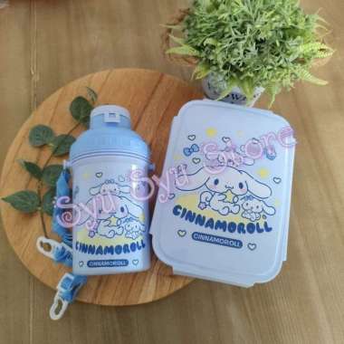 Set Lunchbox Kotak Makan Bekal Botol Minum Kuromi My Melody Cinnamoroll Cinnamoroll