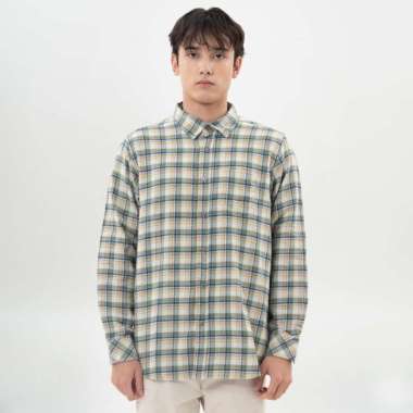 M231 Kemeja Pria Flannel Panjang Hijau 0300 XL