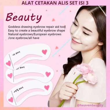 Cetakan Alis Impor 1 Set isi 3 / Cetak Alis / pencetak alis / cetakan alis / mini brow class