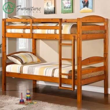 Tempat Tidur Anak Tingkat Skoroto Rangka Kayu Jati