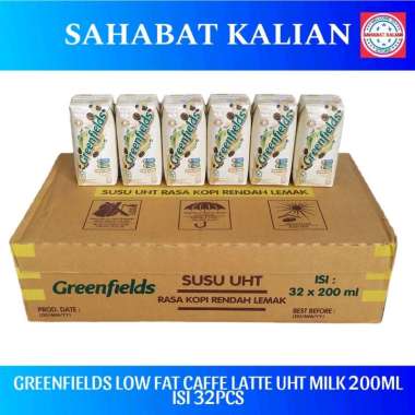 Greenfields Low Fat Caffe Latte 200ml 1 karton Isi 32pcs