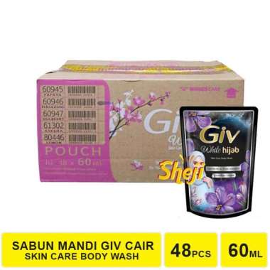 1 DUS ISI 48 PCS SABUN MANDI GIV 60 ML CAIR GIV BODYWASH GIV HIJAB HITAM 60 ML - 1 DUS