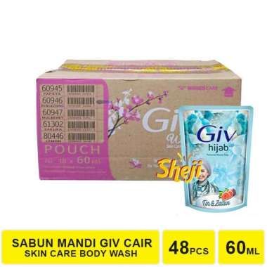 1 DUS ISI 48 PCS SABUN MANDI GIV 60 ML CAIR GIV BODYWASH GIV HIJAB TIN 60 ML - 1 DUS