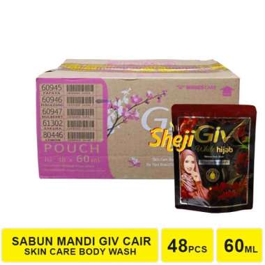 1 DUS ISI 48 PCS SABUN MANDI GIV 60 ML CAIR GIV BODYWASH GIV HIJAB OUD 60 ML - 1 DUS