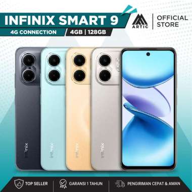 Handphone Infinix Smart 9 3/64 4/128 GB RAM 3 4 ROM 64 128 3GB 4GB 64GB 128GB Smartphone Original 4/