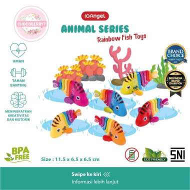 IQAngel Rainbow Fish Toys IQ678 Mainan Putar Bayi / Mainan Ikan Ikanan / Mainan Ikan Lucu / Mainan E