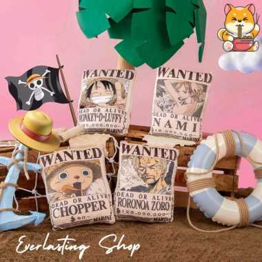 Bantal One Piece Classic Collection Pillow Wanted Miniso Luffy Roronoa Zorro Nami Chopper Plush Doll