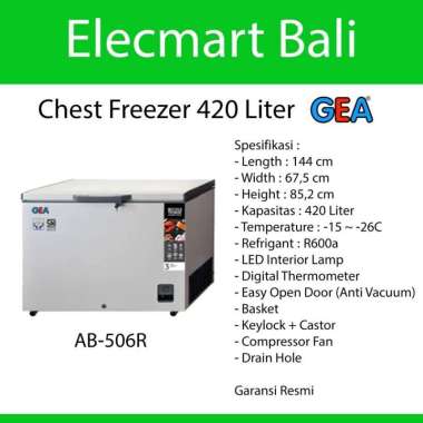Chest Freezer Box 420 Liter GEA Digital Thermometer AB-506R
