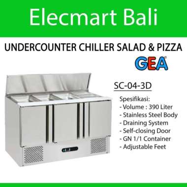 Undercounter Chiller for Salads & Pizza GEA 390 Liter SC-04-3D