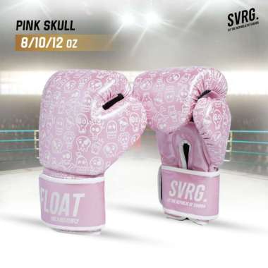 Svarga Boxing Gloves - Sarung Tinju Muay Thai - MMA - Kickboxing 10 oz Pink Skull