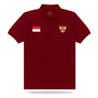 Jemssky - Polo Shirt Print Garuda Merah Putih Terkeren Baju Kerah Brand Quality Merah M