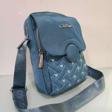 Tas Selempang Wanita Chibao CB G19-22-30 Kanvas Biru Langit