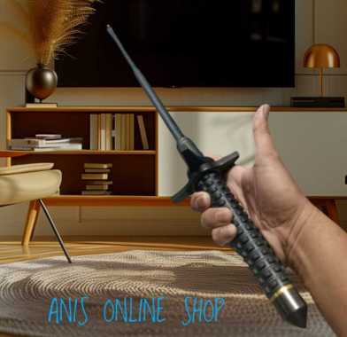 Baton Stick titanium solid steel / long baton stick silver