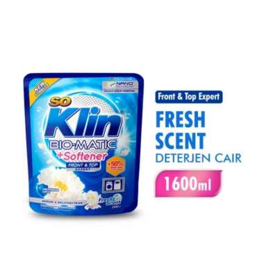 Promo Harga So Klin Biomatic Liquid Detergent Front Load 1600 ml - Blibli
