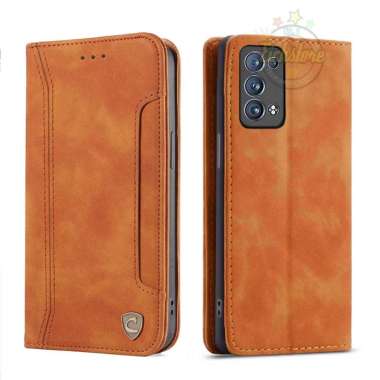 Case Oppo Reno 5 Pro 5G Super Slot Caseon C001 Case PE Leather Full 360 Degree Mewah Flip Cover Auto
