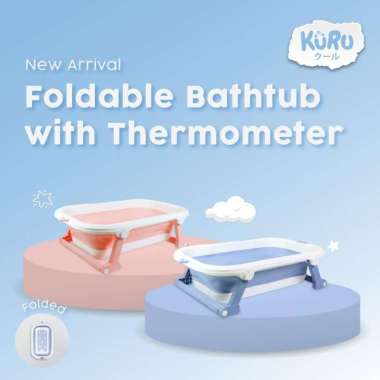 KURU Baby Foldable BathTub Splash Series | Bak Mandi Lipat Bayi Pink