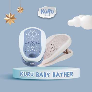 Kuru Baby Bather | Kursi Mandi Bayi / Bangku Mandi Lipat 8952 Biru