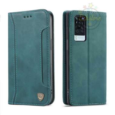 Case Vivo X60 Pro Super Slot Caseon C001 Case PE Leather Full 360 Degree Mewah Flip Cover Auto Lock 