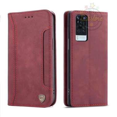 Case Vivo X60 Pro Super Slot Caseon C001 Case PE Leather Full 360 Degree Mewah Flip Cover Auto Lock 