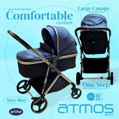 Pliko Atmos B/S 677 Stroller 2in1 Kereta Dorong Baby Pram Anak Bayi Balita Reversible Bisa Dua Arah 