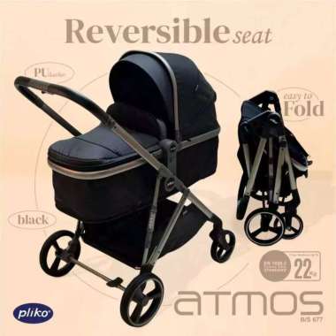 Pliko Atmos B/S 677 Stroller 2in1 Kereta Dorong Baby Pram Anak Bayi Balita Reversible Bisa Dua Arah