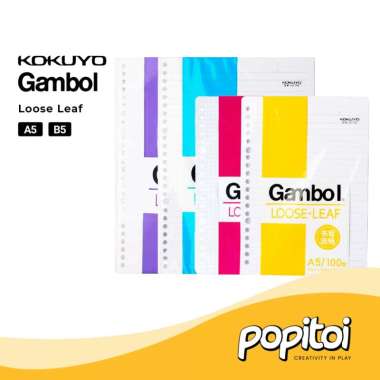 Kokuyo GAMBOL Loose Leaf Paper Refill A5 B5 Refil Kertas Binder A5 GRID