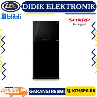 Kulkas SHARP SJ-IG763PG-BK 570L Kulkas 2 Pintu J-Tech Inverter