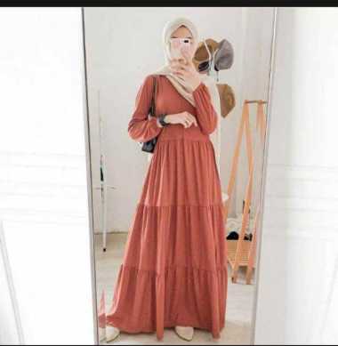 JFS Gamis Cricle Terbaru 2023 premium Canda susun M,L,XL,XXL XL MARUN