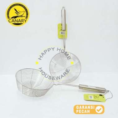 CANARY Saringan Parabola Mangkok 16cm Stainless Steel / Saringan Minyak / Saringan Gagang Stainless 