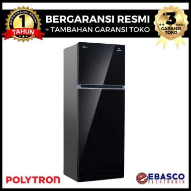 Kulkas POLYTRON PRW 23 VX 2 Pintu Inverter Tanpa Bunga Es 220 Liter