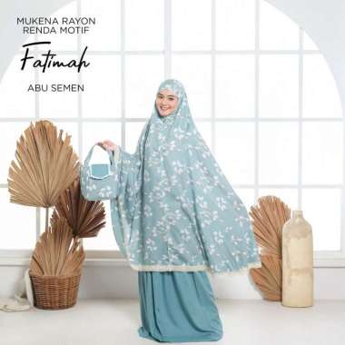 MUKENA BALI TASIK- MUKENA RENDA RAYON DEWASA MOTIF FATIMAH ABU SEMEN