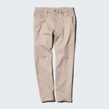 UNIQLO Celana panjang Jeans pria Warna Ultra Stretch Skinny Fit Beige L